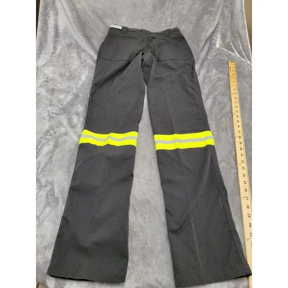 Cintas Mens‎ Work Pants 31x34 Dark Gray Ripstop Reflective High Visibility